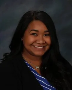 A smiling woman